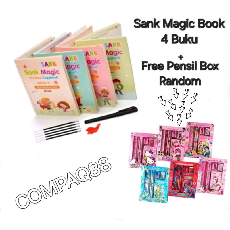 

Sank Magic Book ( Free Pensil Box ) 4 Book Belajar Menulis