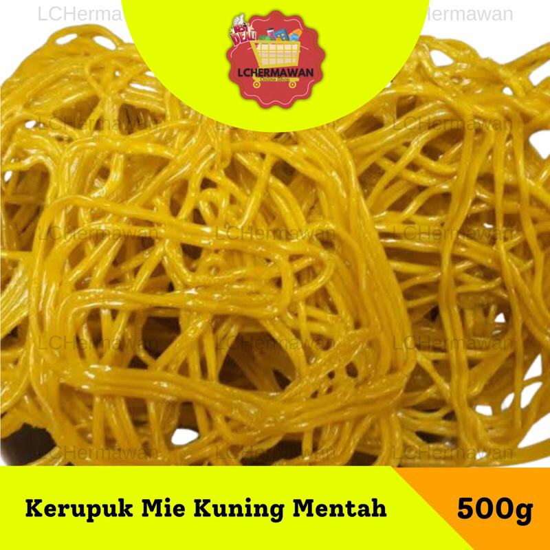 

kerupuk mie kuning mentah