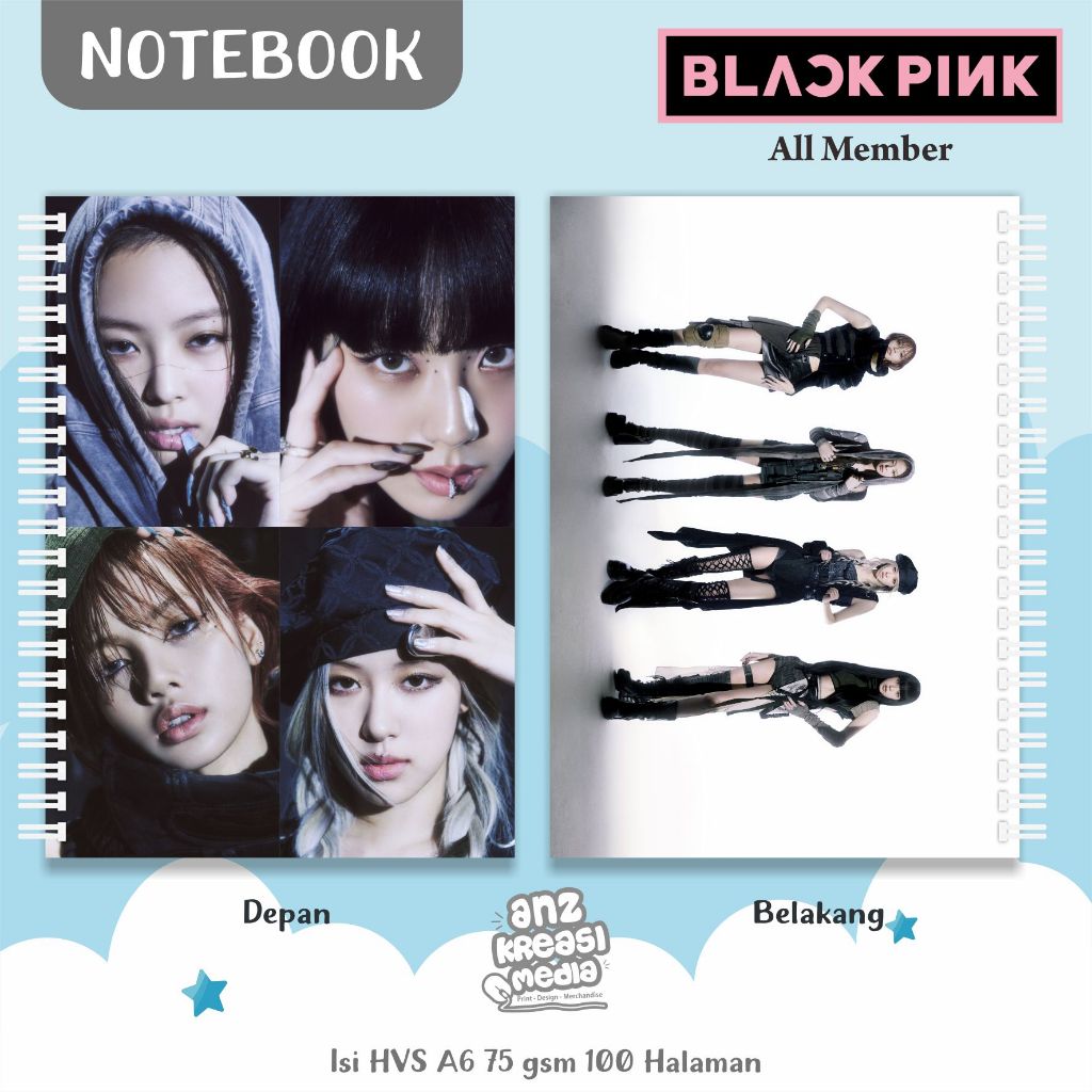 

NOTEBOOK A6 BUKU TULIS SPIRAL - BLACKPINK - VENOM - MERCHANDISE KPOP MURAH