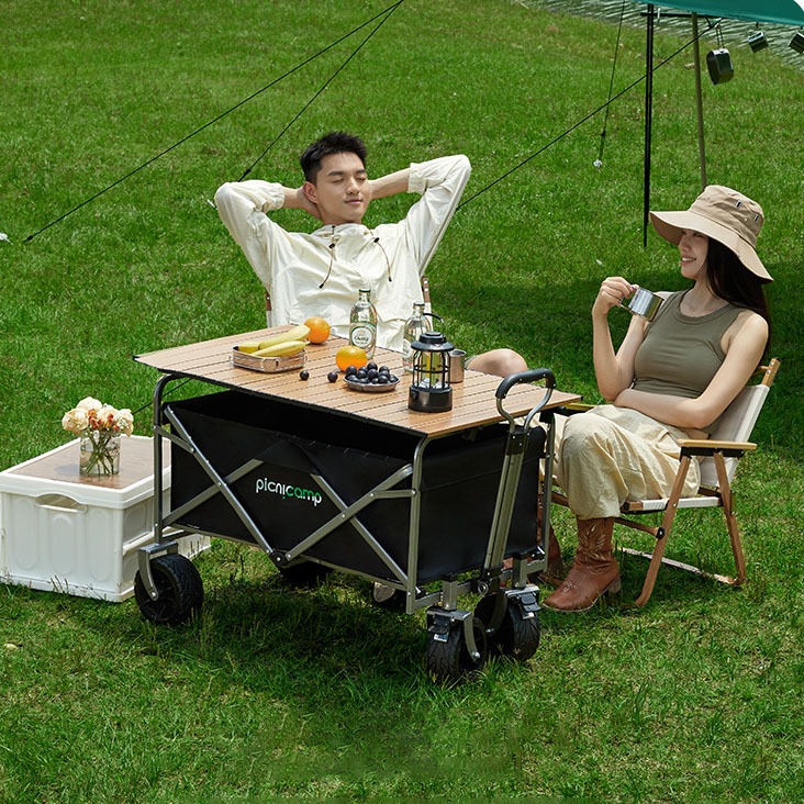Picnicamp Gerobak Camping Trolley Cart Outdoor Camping Troli Lipat 4 Roda -