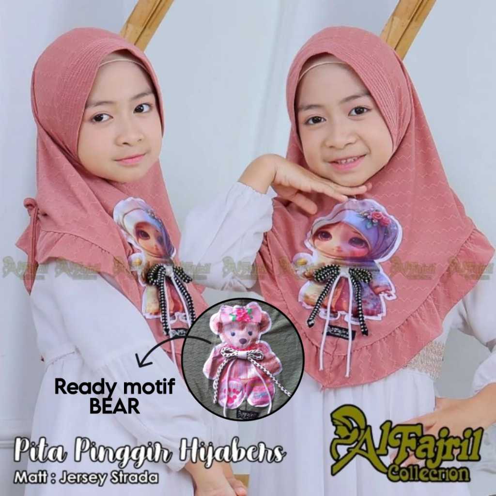 Jilbab anak bergo pet kids pita LOLLY ori al fajril collection