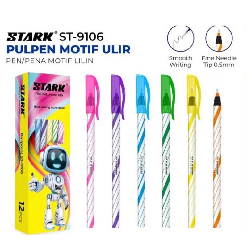 

PULPEN STARK ST-9106 Ballpoint ulir lilin | Pulpen Murah Makassar