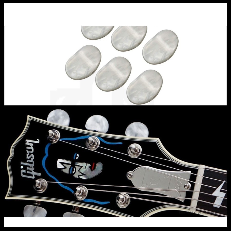 Kepala Button Dryer Tuning Peg Rod Mode Pearl White Set