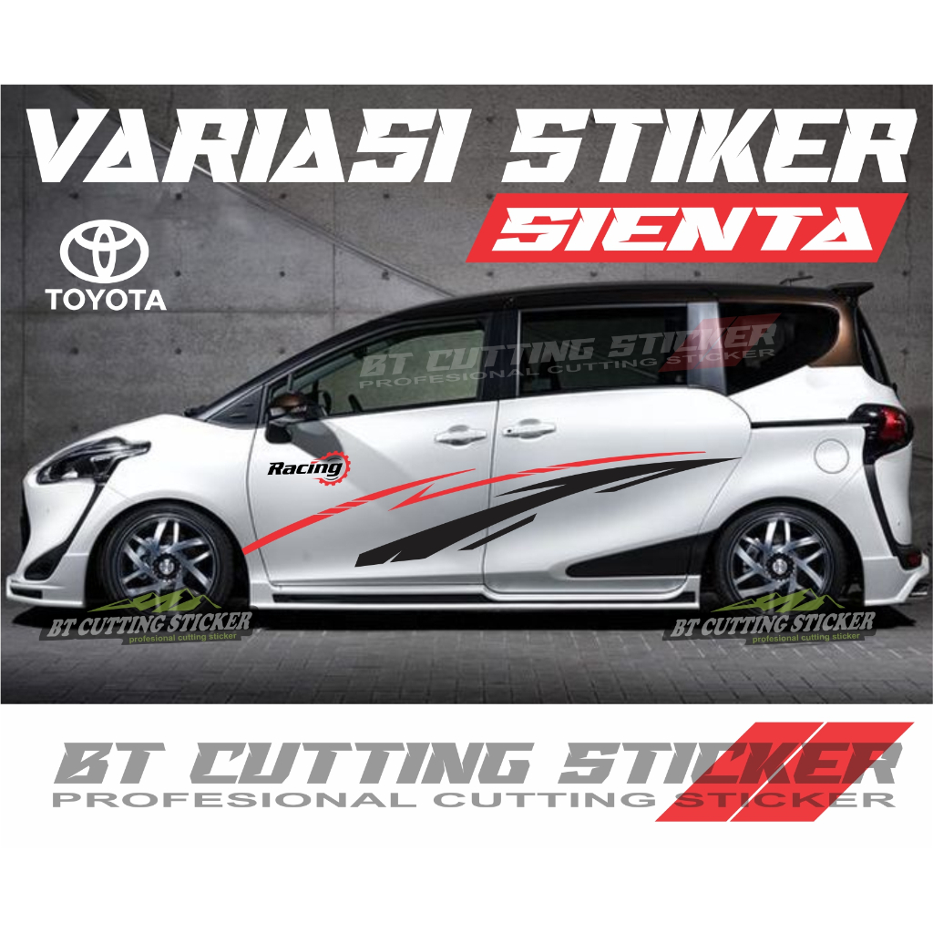 stiker mobil sienta stiker toyota sienta sticker variasi mobil toyota sienta