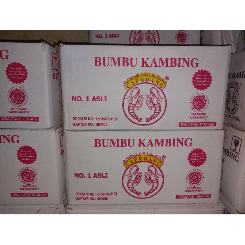 

Bumbu kambing cap udang 50gr kartonan (isi 12kg/karton)