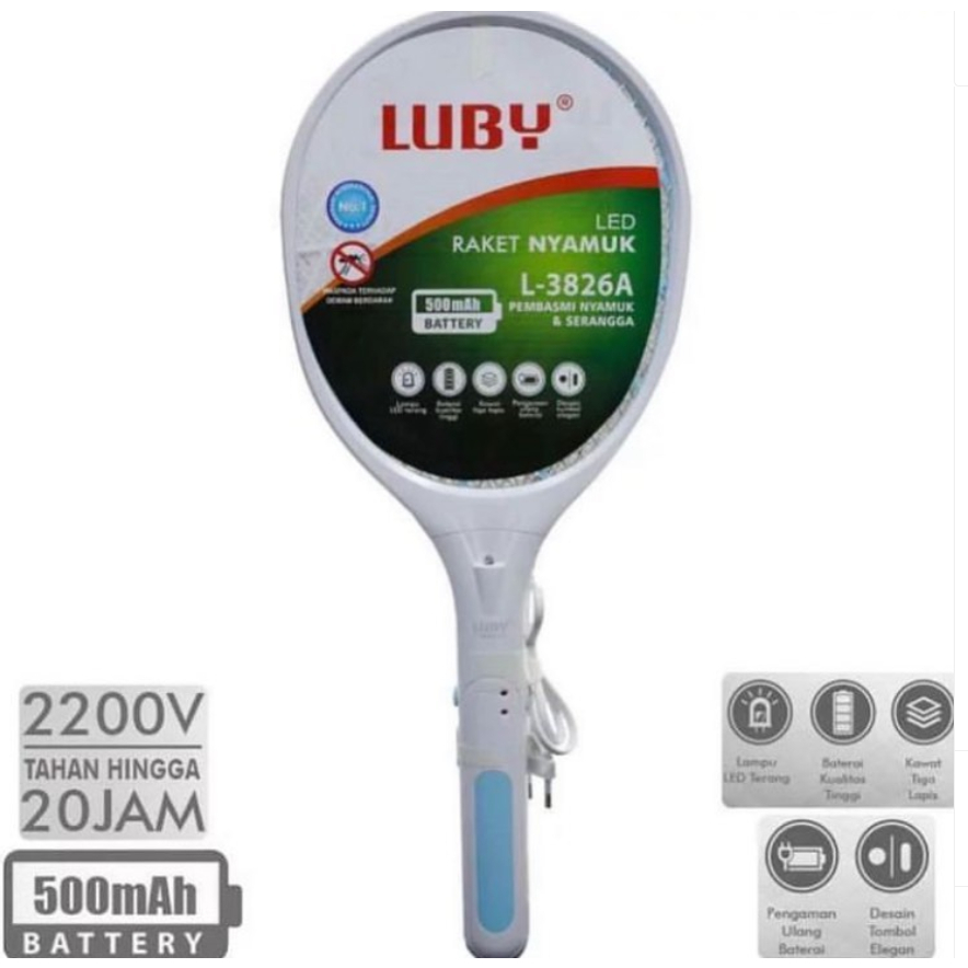Raket Nyamuk Luby L3886 Original