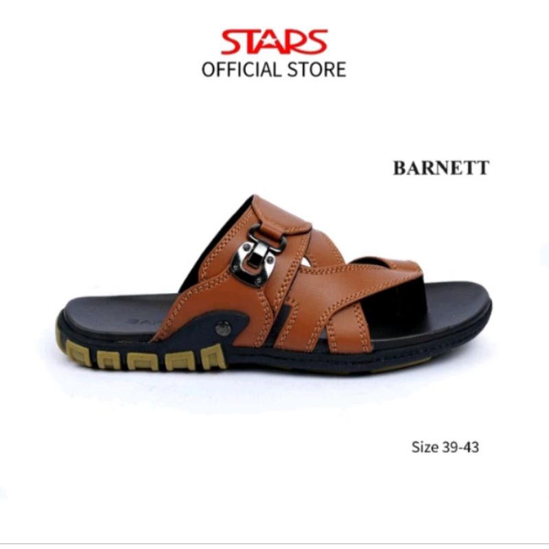 BARNET Sandal Jepit Pria Dewasa Laki-laki Coklat Tan