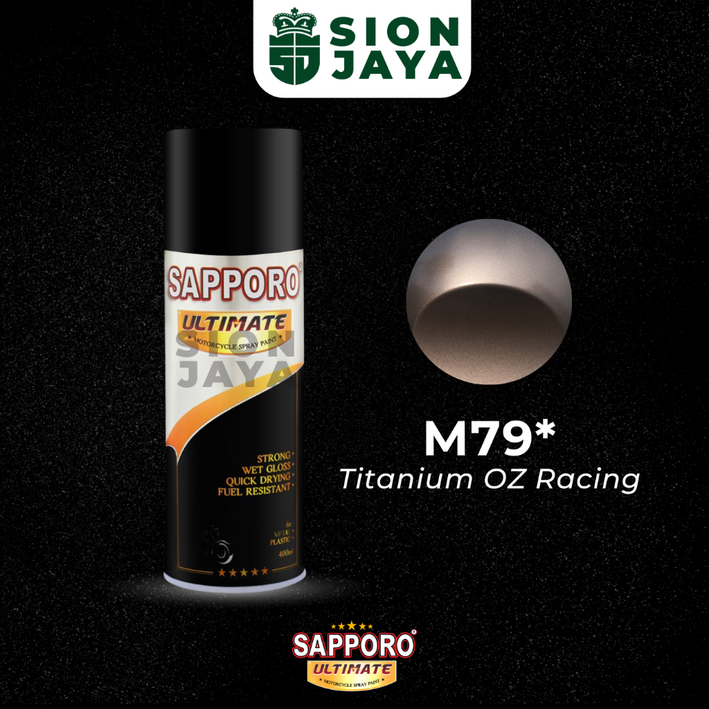 Pilox / Pylox / Cat Semprot Sapporo Ultimate Metallic Metalik Coklat Titanium cocok untuk Velg M79 T