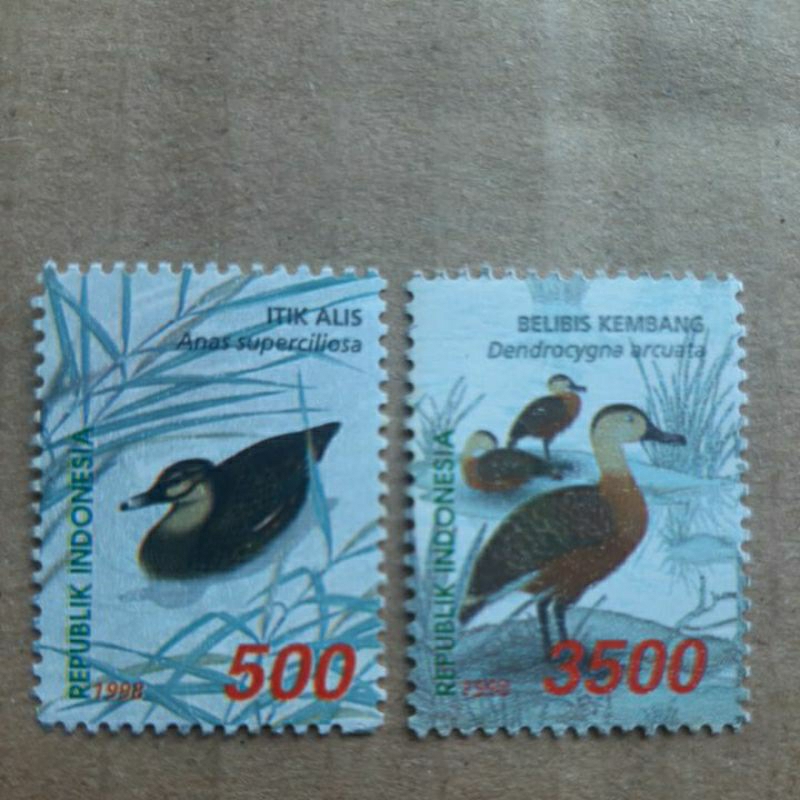 

Perangko Indonesia seri Bebek 1998 set 2 prangko