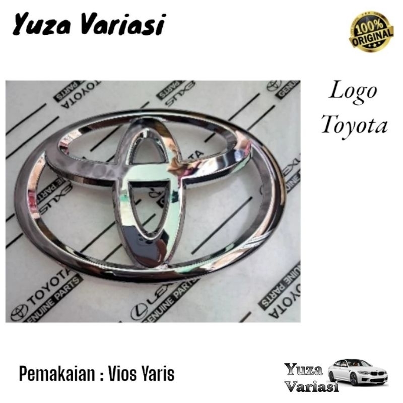 LOGO GRILL DEPAN TOYOTA VIOS YARIS ORIGINAL LOGO BUMPER DEPAN TOYOTA VIOS YARIS