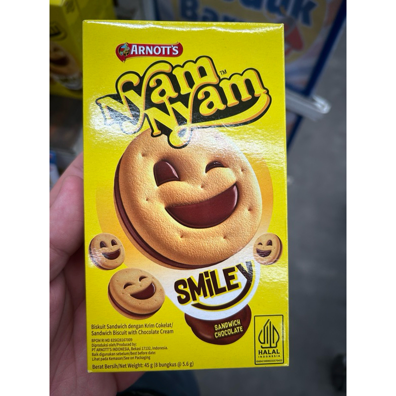 

Nyam Nyam Smiley 45 gram chocolate sandwich