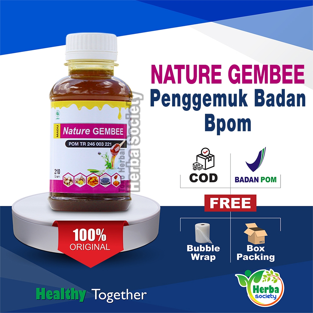 Penggemuk Badan Bpom Permanen NATURE GEMBEE Ampuh Tanpa Efek Samping Untuk Pria Wanita Dewasa ORI