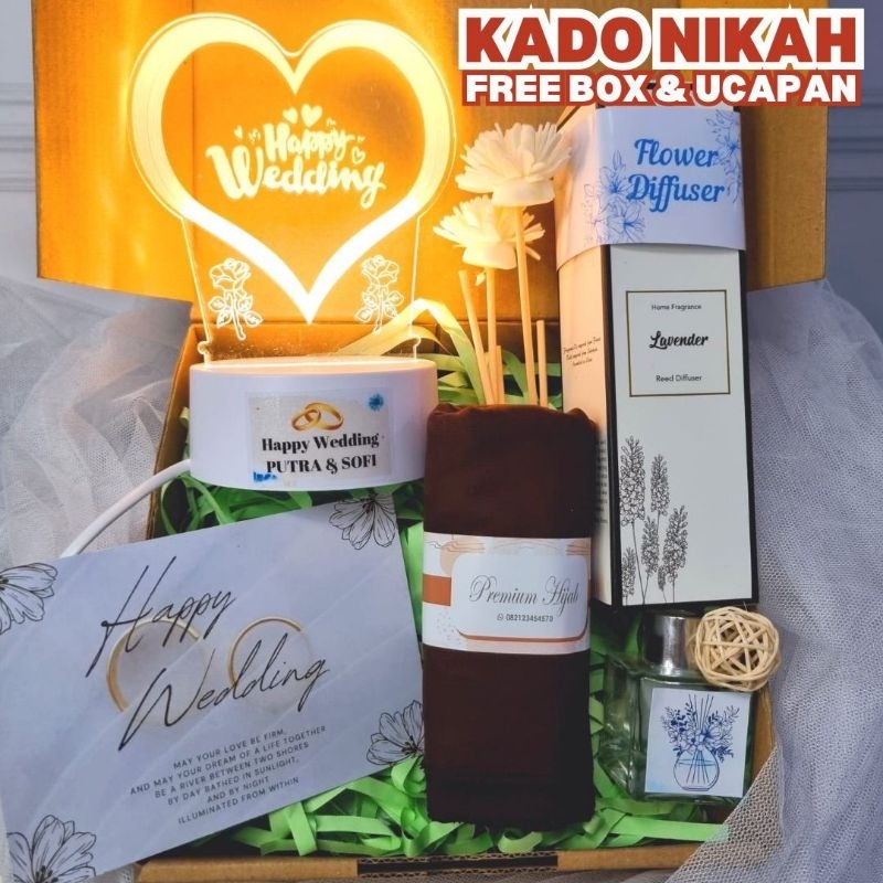 

Hampers Pernikahan Kado Wedding / Hadiah Nikah Set Diffuser