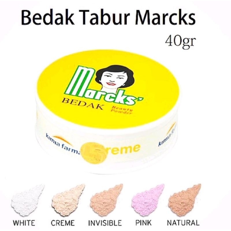 MARCKS BEDAK BEAUTY POWDER 40gr - Bedak Tabur/ Bedak Marcks - Marcks Bedak Tabur