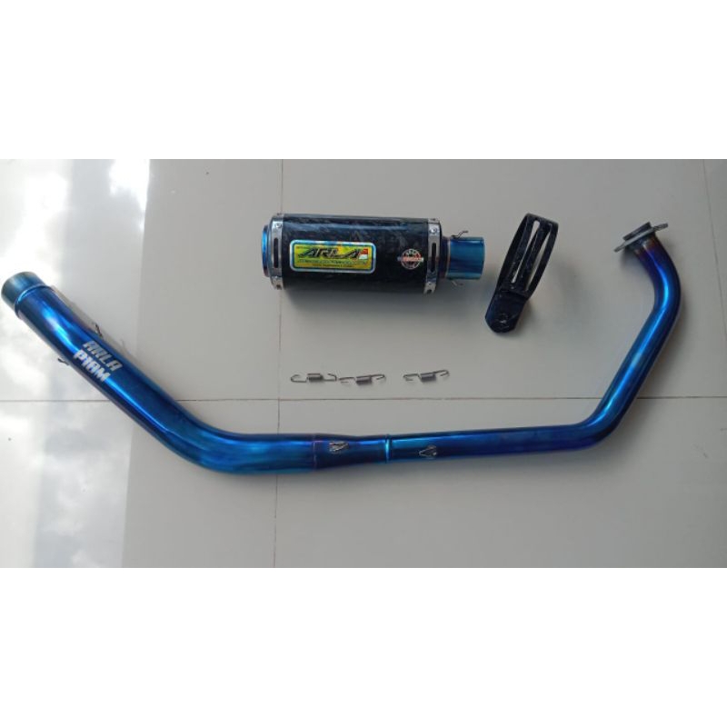 knalpot R15V3,leher BENDING NGACUNG,selencer Carbon KEVLAR forged biru asli,Original ARLA racing exh