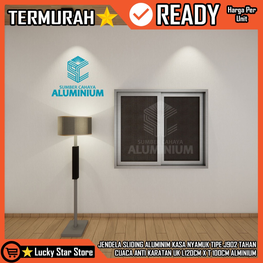[Instant] JENDELA SLIDING KASA KAWAT NYAMUK ALUMINIUM TIPE J902 L 120 X T 100 CM GESER SLEDING KAWAT