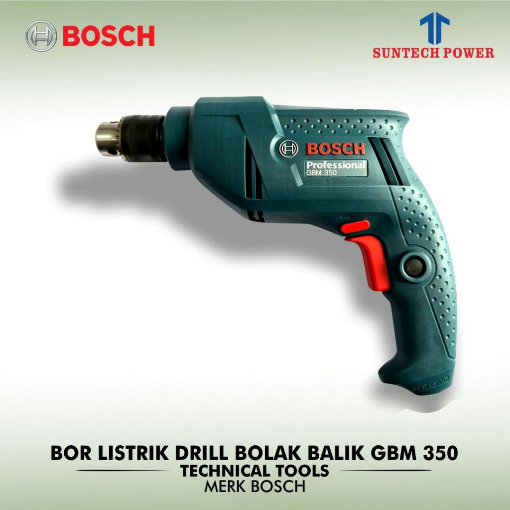 Mesin Bor Listrik Drill Merk Bosch GBM 350 Bor Bolak Balik 10mm