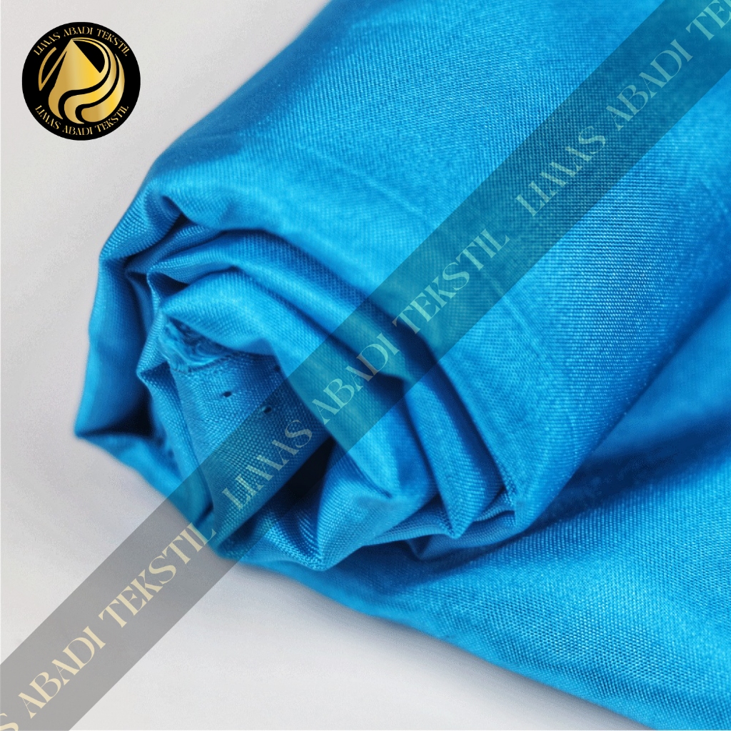 Kain Satin Polos Peles Veles PIRAMIDA(Warna Biru Tosca/Turkis) kain bendera umbul",rompi keselamatan