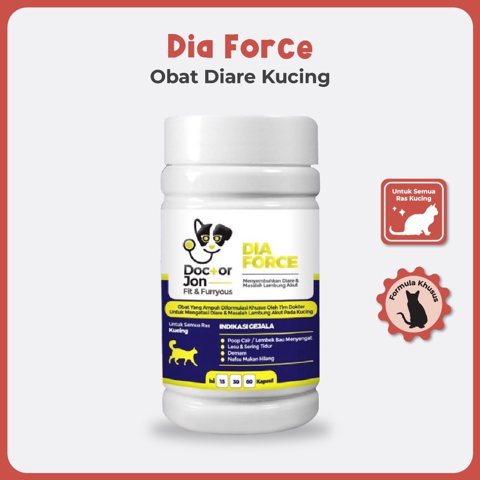 ART D58T Vitamin Kucing Gangguan Pencernaan Anti Diare Mencret  Doctor Jon Dia Force