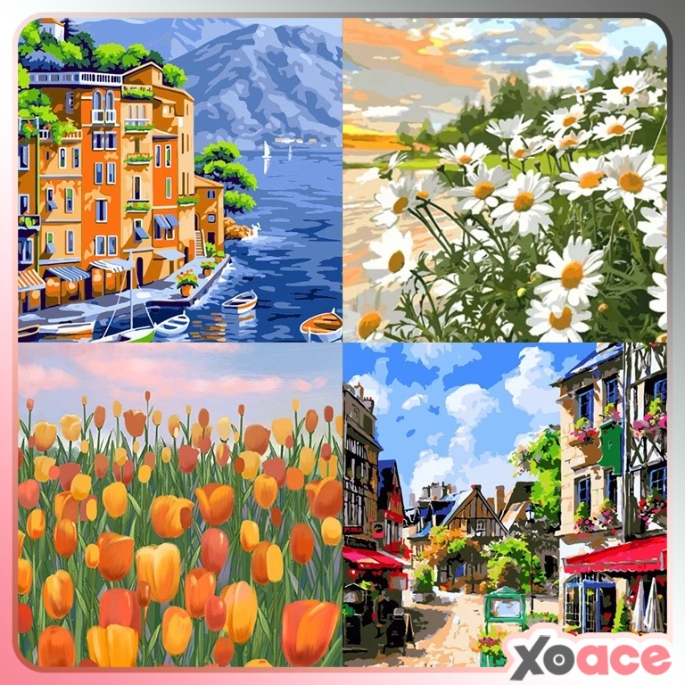 

KODE R3Z5 Canvas Paint By Number Kit Digital Oil Painting DIY Lukisan 4 x 5 Seri Q