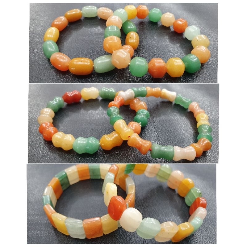 Gelang batu akik warna-warni