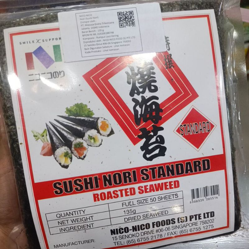 

Nico Sushi Nori 135 gr 50'Sheets