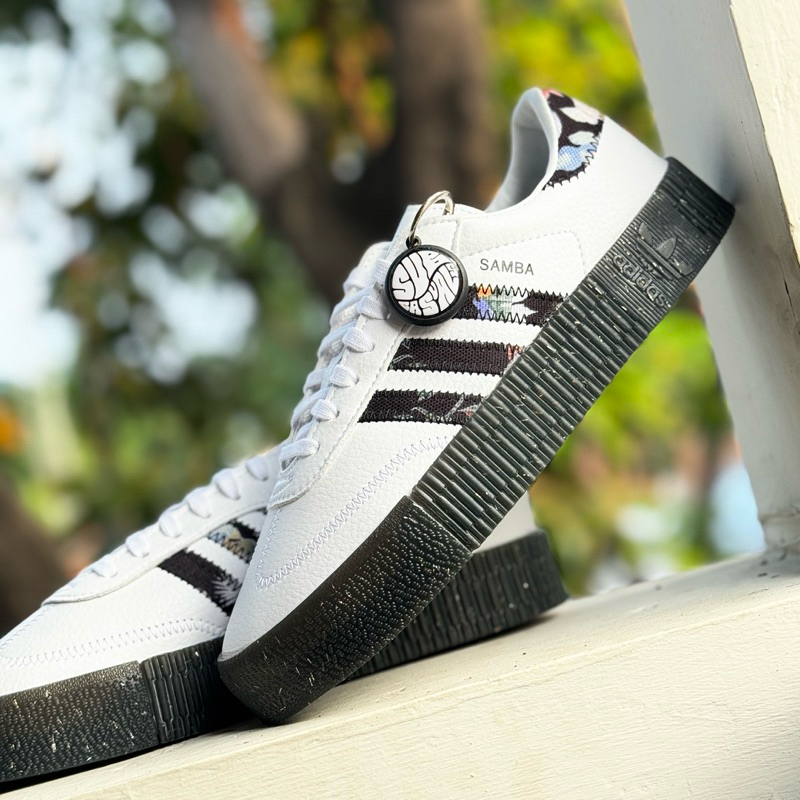 Adidas Sambarose White Black Floral Original