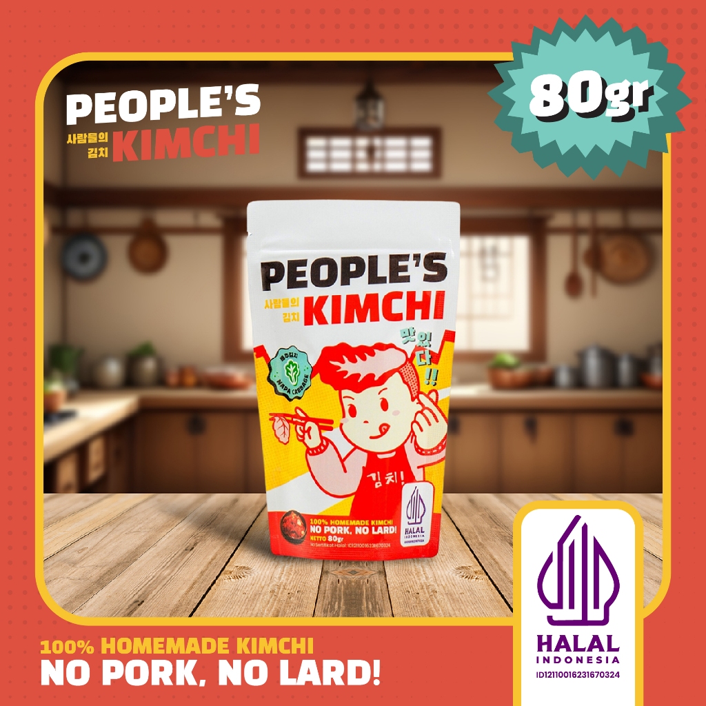 

Kimchi halal 80 gram sawi putih homemade Peoples kimchi