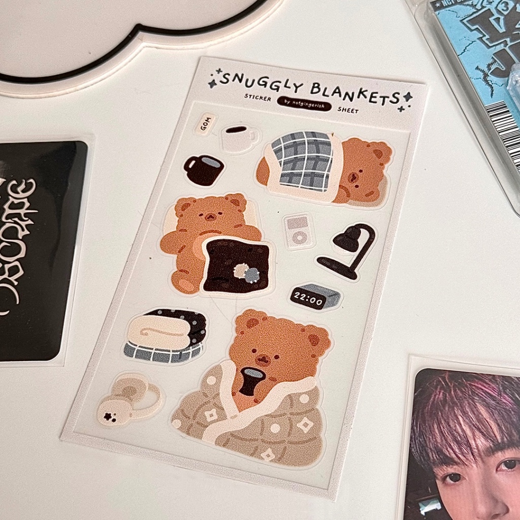 

notgingerish - Snuggly Blankets Transparent Sticker Sheet