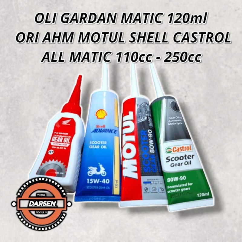 AHM - OLI GARDAN MATIC ORIGINAL AHM SHELL CASTROL MOTUL OLI GARDAN 120ML 100% ORIGINAL