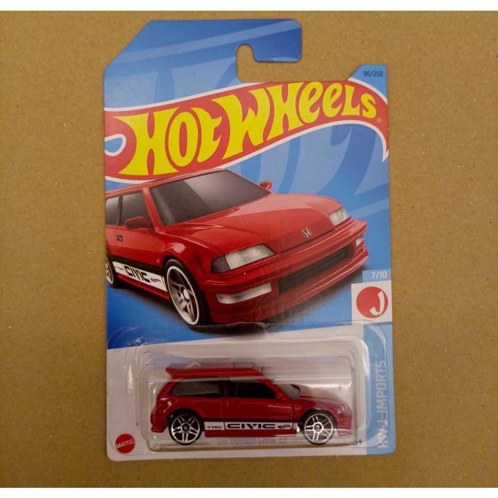 HOT WHEELS '90 HONDA CIVIC EF CIVIC CUSTOM NISSN MAXIMA DRIFT CAR TOYOTA SUPRA MERAH