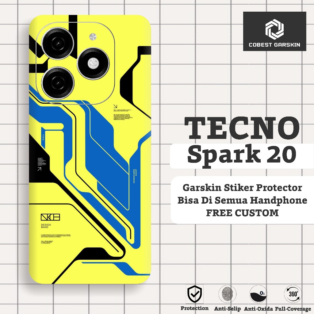 Pesan Garskin Stiker HP Tecno Spark 20 Garskin Case Stiker Bisa Custom Motif Bisa COD
