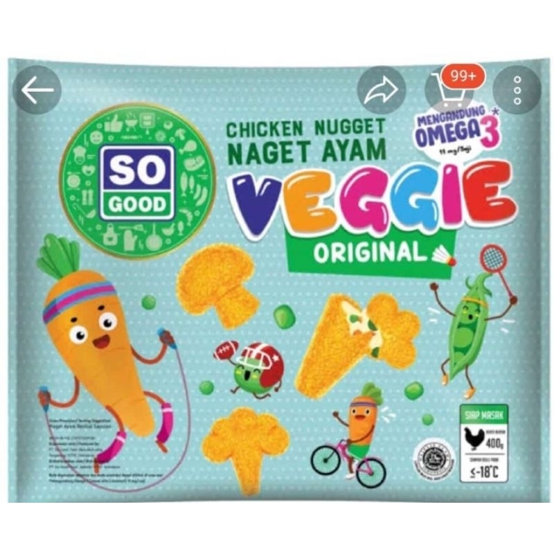 

Soo good chicken nugget veggie 400 gr
