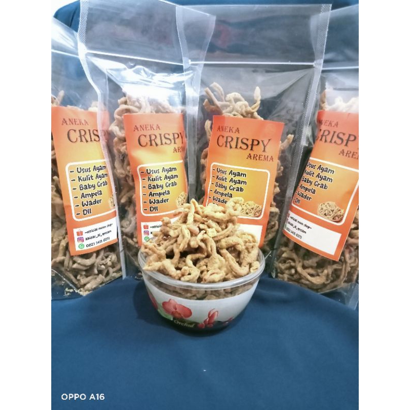 

USUS CRISPY 250 GRAM 1 PCS ## BELI 1 PCS USUS CRISPY DAPAT BONUS TISU SAKU 1 PCS
