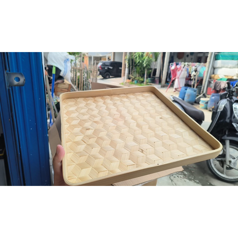 Piring Saji Bambu Estetik Unik