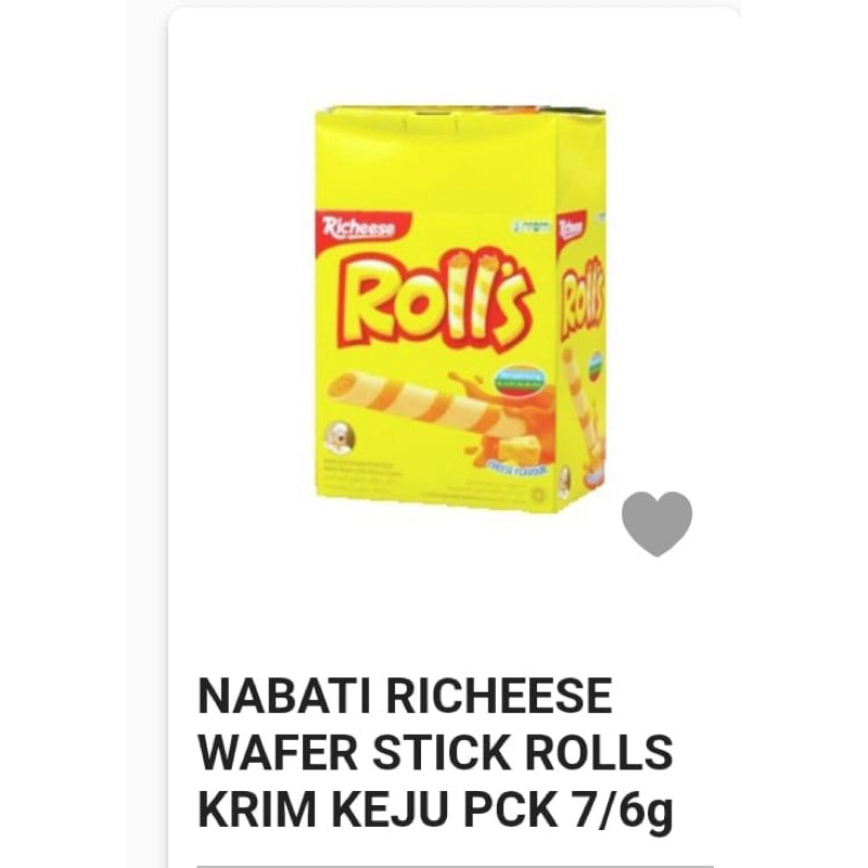 

Richeese Nabati Rolls 6 gram Box