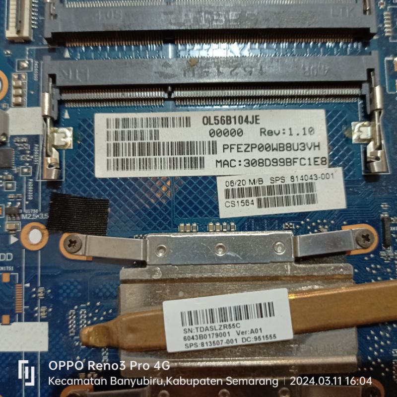 Motherboard Laptop HP Pavilion 14-AC I3-4005U 814043-501 814043-001 6050A2730001-MB-A01 6050A2730001