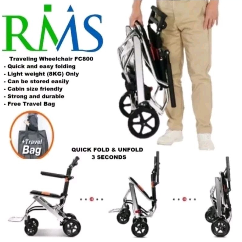KURSI RODA TRAVELING / KURSI RODA LIPAT BONUS TAS