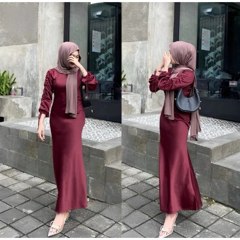 Darla Gaun Pesta/Dress satin kondangan