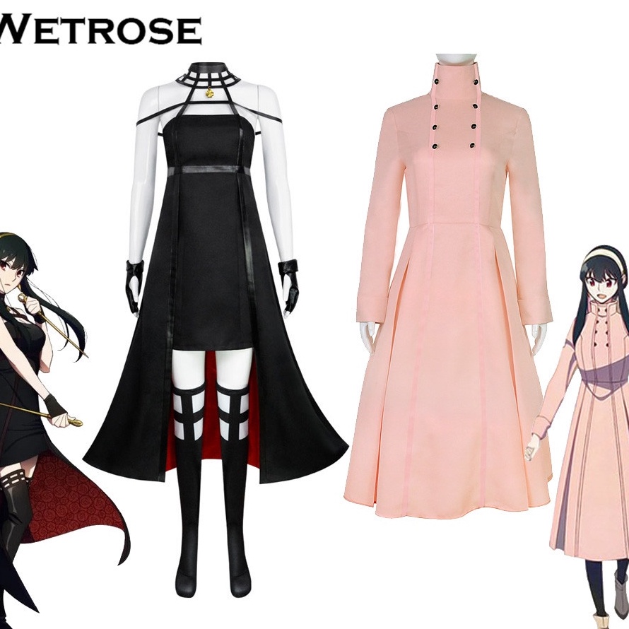 C6369 WetroseReady Stock Spy Family Cosplay Costume Yor Forger Ipara Princess Thorn Princess Dress S