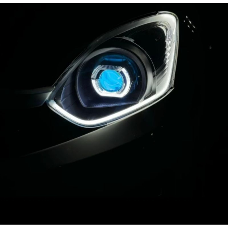 headlamp ayla/Agya  custom projector biled DRL alis sein running