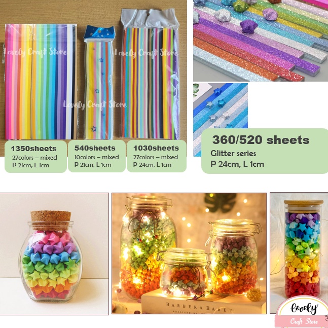

Kejutan Menarik LovelyCraftStore DIY 5413135 sheets Star Origami Paper Rainbow Kertas Origami Bintang lebar 1cm Star Origami Paper Quilling Paper Kertas Bintang Star Bottle Botol Bintang