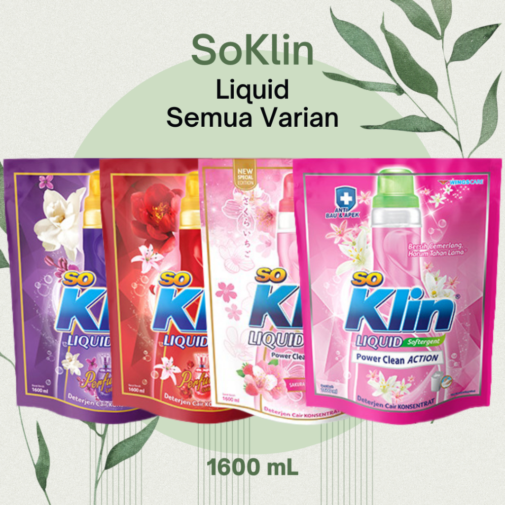 SoKlin Liquid Softergent Pink 1600 mL , So Klin Liquid Violet Blossom 1600 mL , So Klin Liquid Scarl
