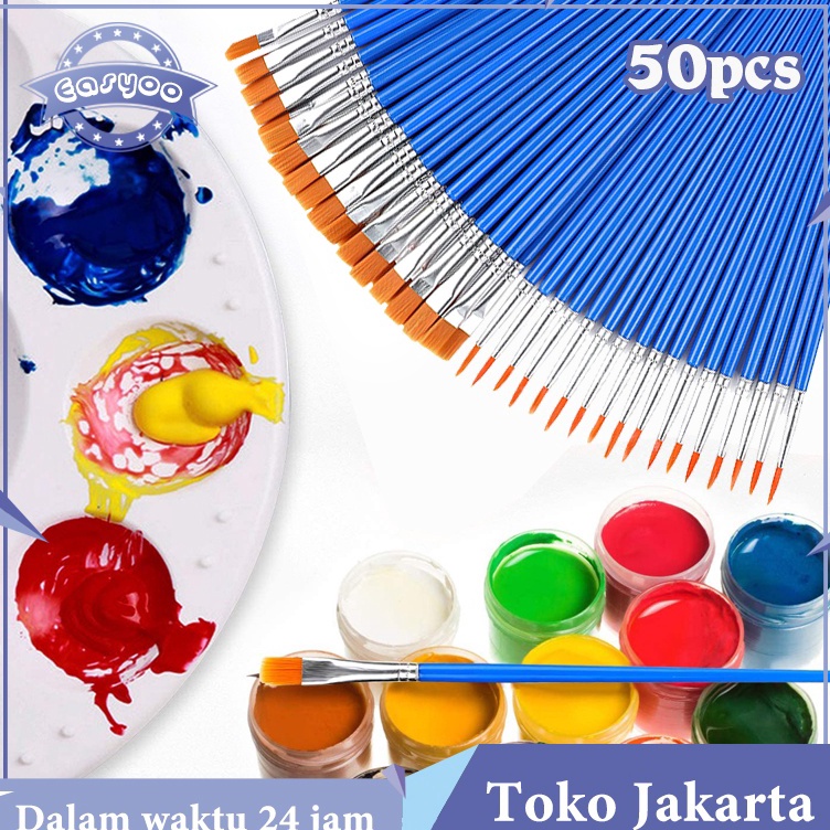 

Murah Terkini 5pcs Set Kuas Lukis Lengkap Paintbrush Paint Brushes Brush Kuas Cat Air Cat Minyak Lukis