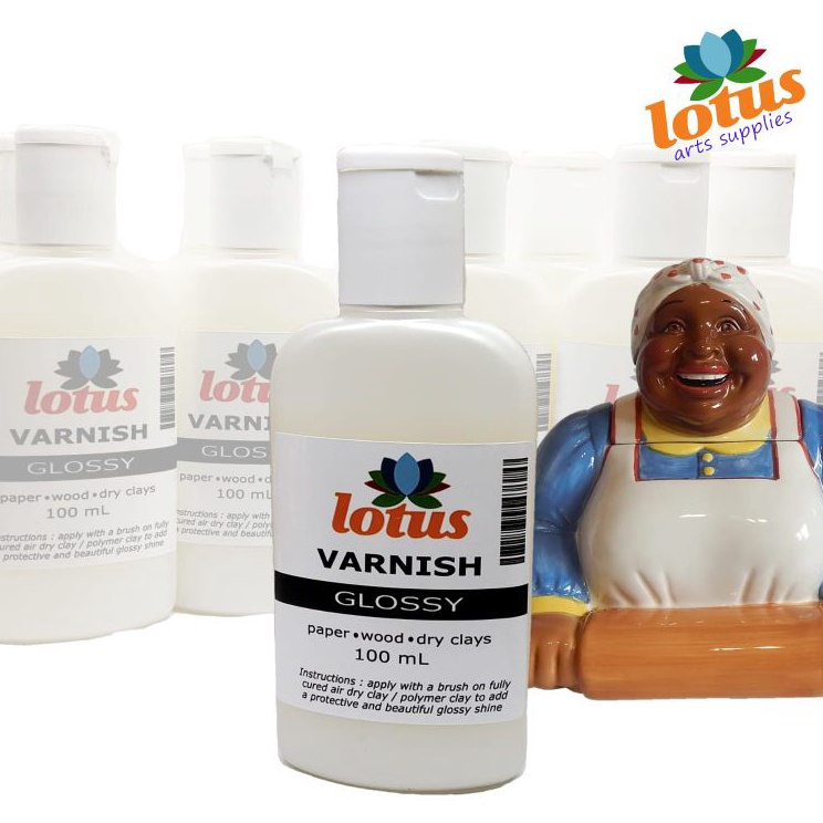 

Buruan Bayar LOTUS Varnish Decoupage Gloss 1ml for dry clay wood polymer paper