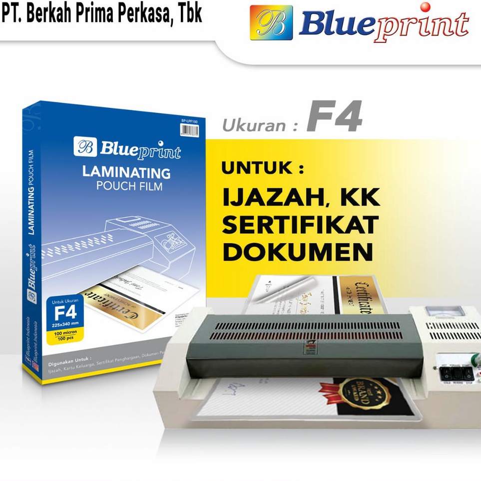 

Serbu Baru Plastik Laminating Film BLUEPRINT Laminating Film 1 Micron F4