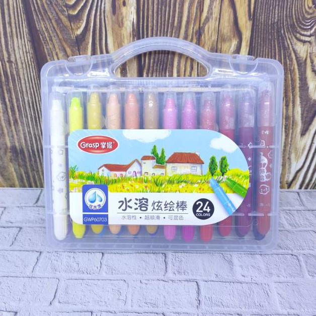 

KODE Q9X3 Crayon 24 warna GRASP mata SEDANG