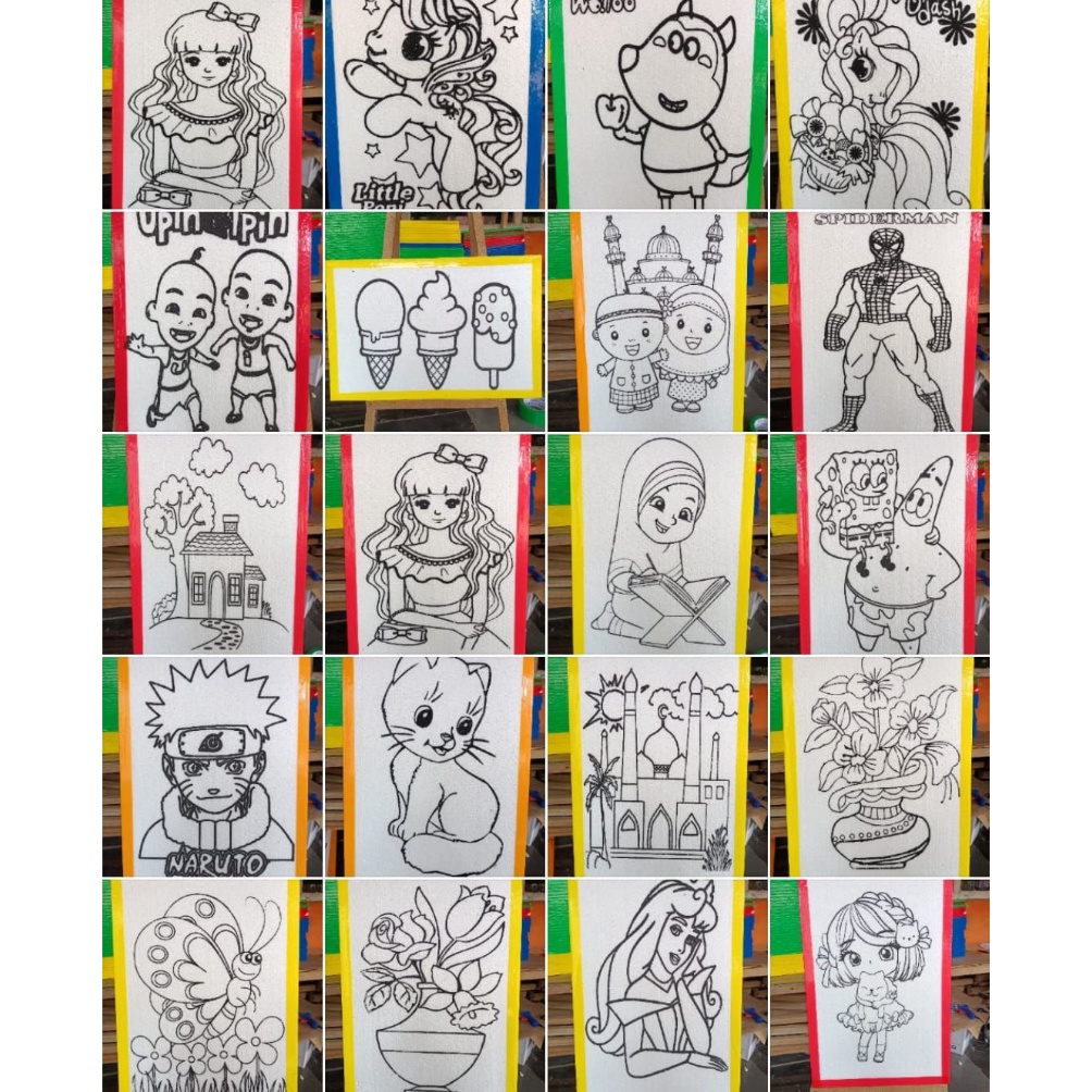 

KODE J8V2 1 Pcs Lis Lakban Paket Sterofoam Lukis 33x5 Paket Mewarnai Gabus 33x5