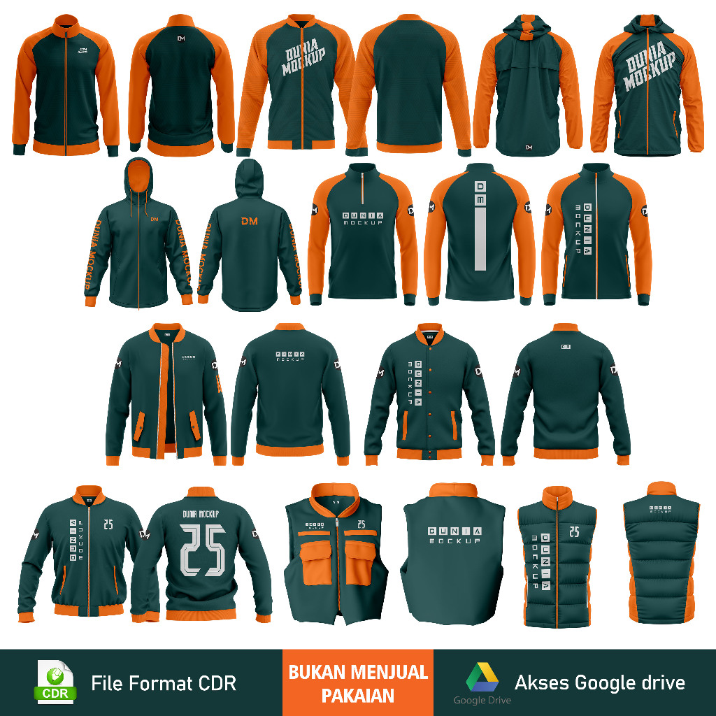 Mockup Jaket Desain - CDR