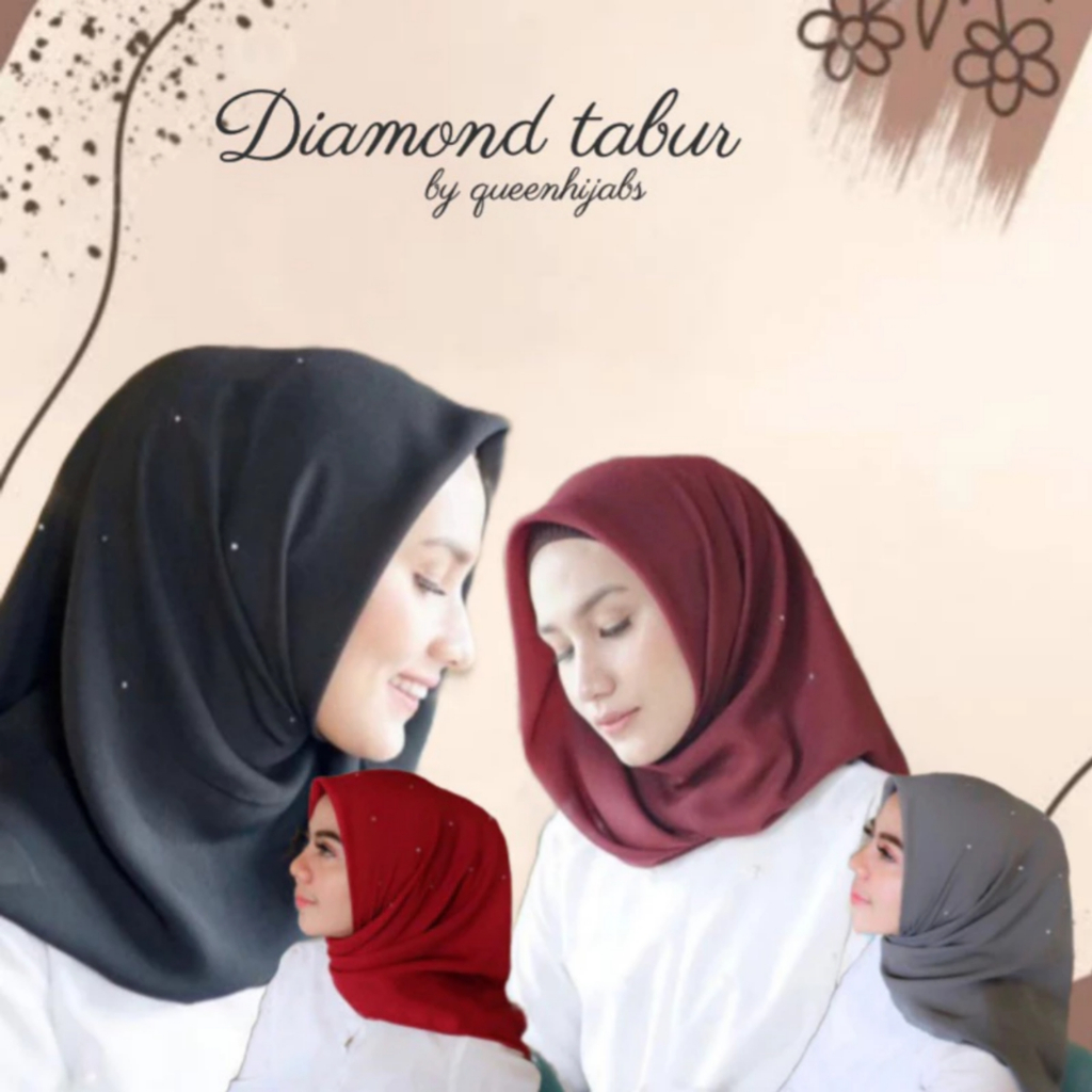 RAYA SQUARE BAHAN VOAL PREMIUM HIJAB SEGIEMPAT VOAL SWAROVSKI DIAMOND PAYET MUTIARA BAHAN PARIS VOAL